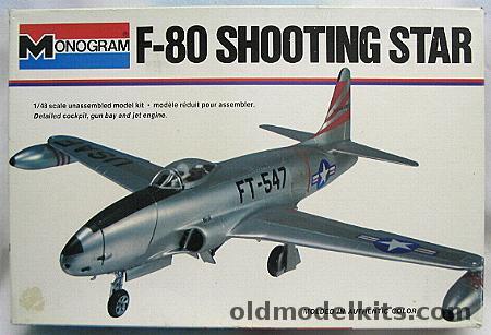 Monogram 1/48 F-80 Shooting Star Fighter-Bomber or Interceptor - Necomisa Issue - Bagged, 5404 plastic model kit